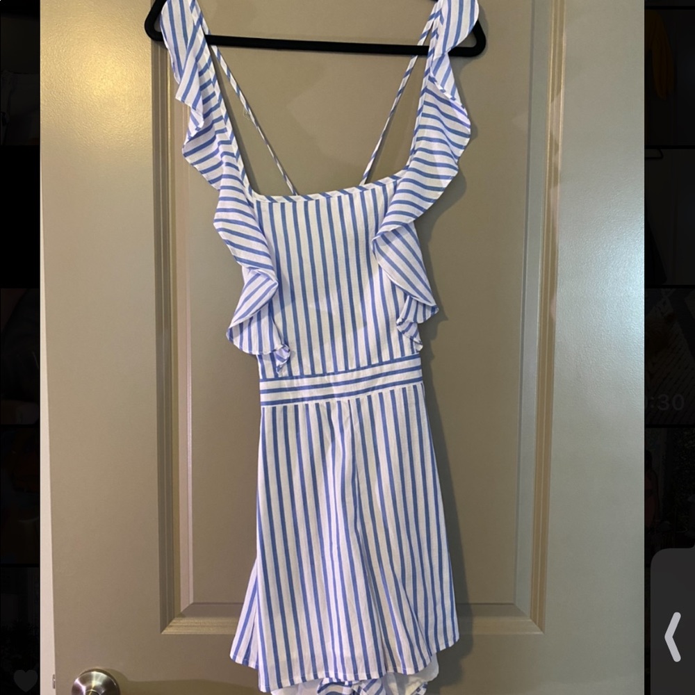 Main Strip Pin Stripe Romper